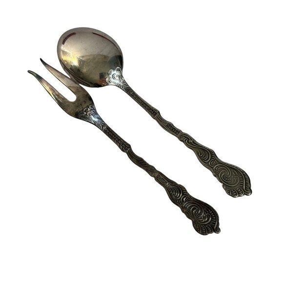 Vtg Nils-Johan Sweden Silver Plated Fork Spoon Condiments Set Box Scandinavian - Picture 3 of 5